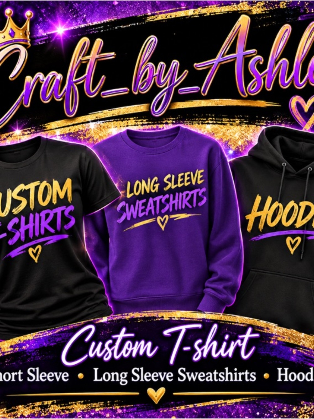 Custom T-shirts Sweatshirts Hoodies
